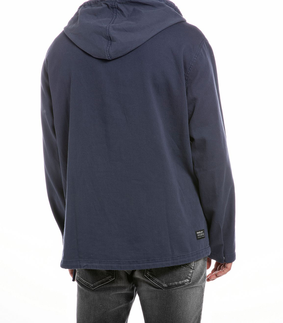 コットンサテンプルオーバーシャツ 詳細画像 ブルー 2